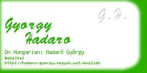 gyorgy hadaro business card